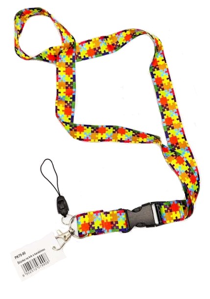 Šnúrka na krk s karabinkou PUZZLE PK79-90