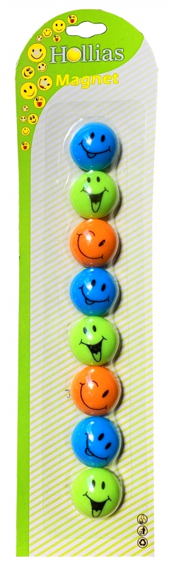 Magnetky SMILE/8ks farebné. 2cm PK19-23