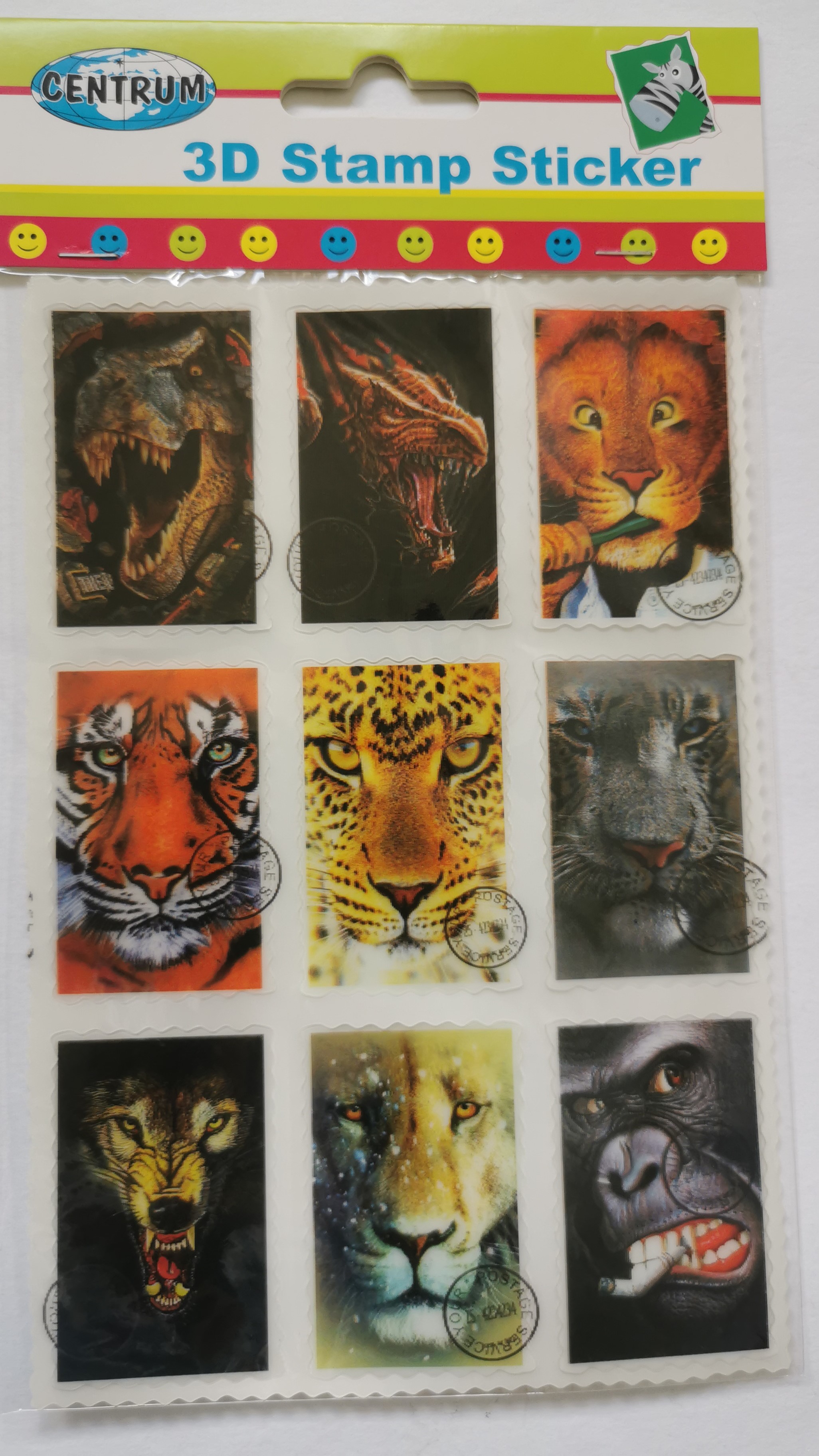 Nálepka Animals A6/9ks 3D