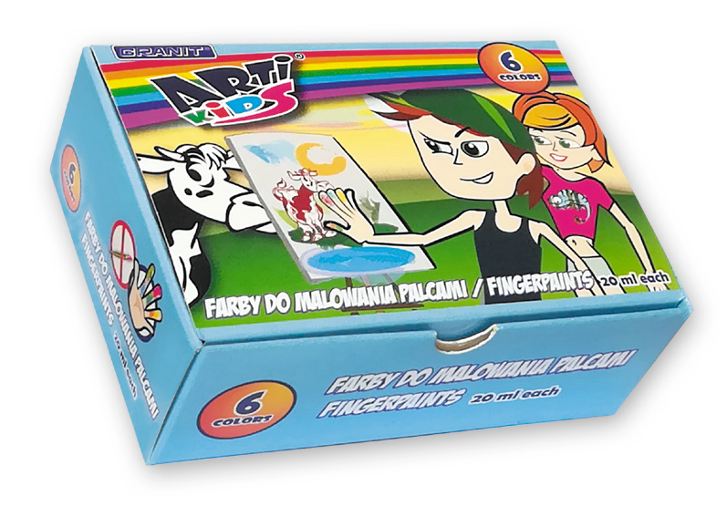Farby prstové 6 ks 20 ml ARTIKIDS