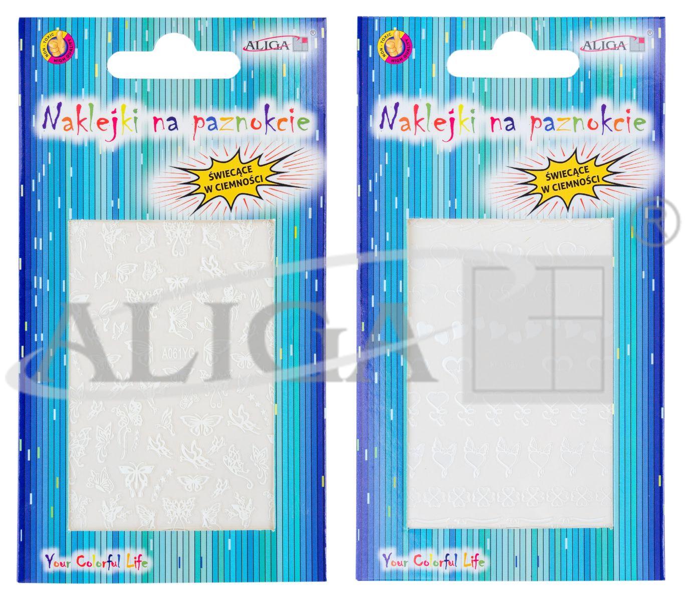 Nálepka na nechty - svietiace v tme NK-6638