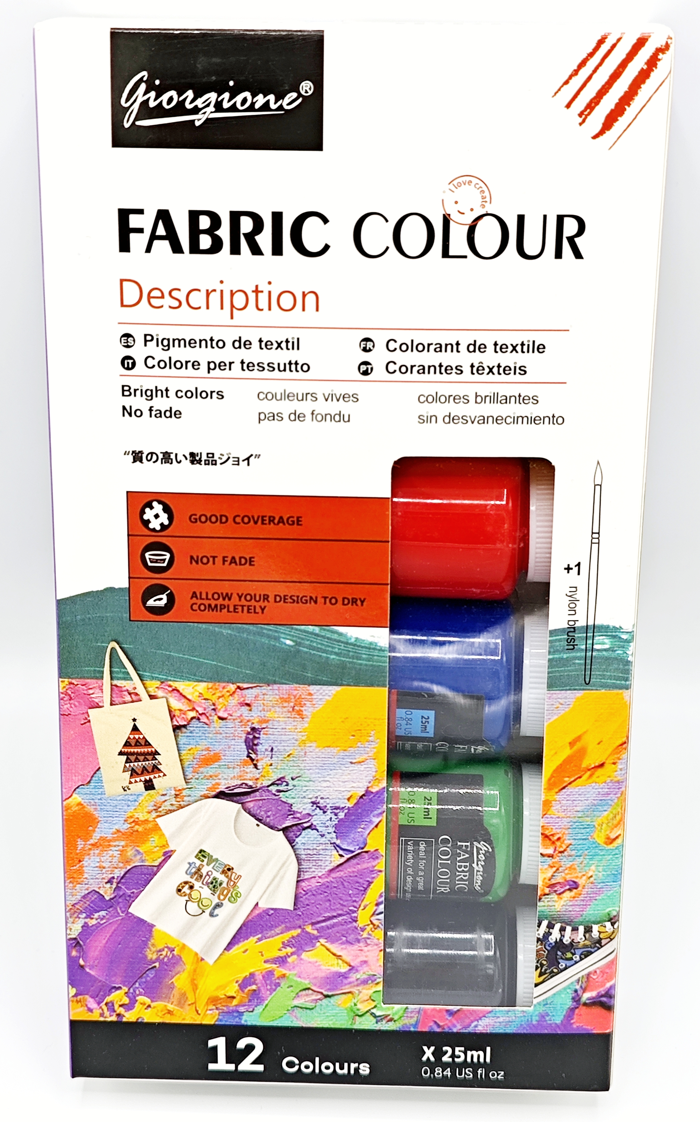 Farby na textil/12ks PK54-56