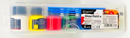 Farby na sklo/6ks 25ml PK54-50