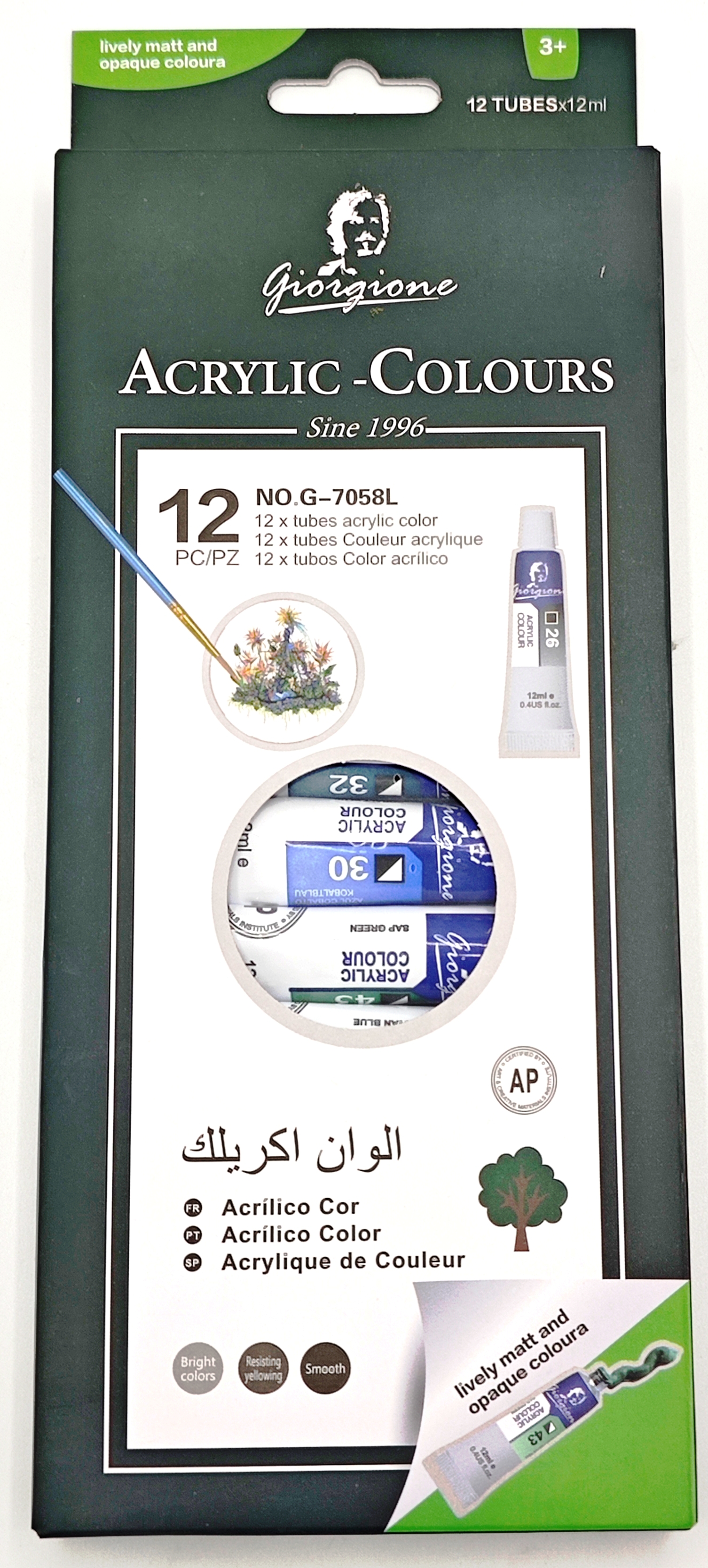 Farby akrylové 12ks/12ml PK54-2