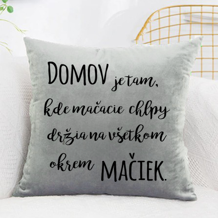 Vankúš Domov s mačkami