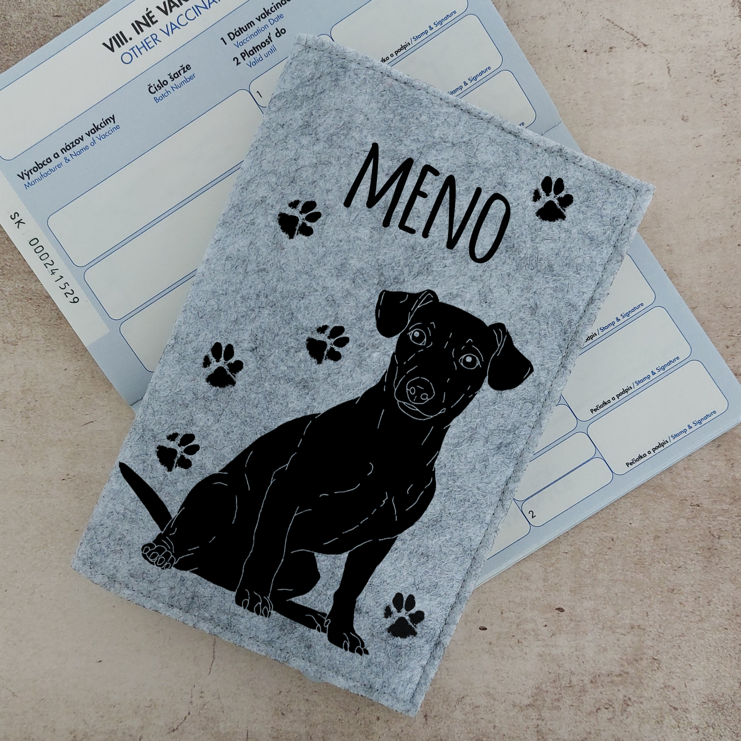 Obal na očkovací preukaz (petpass) Jack Russell teriér 