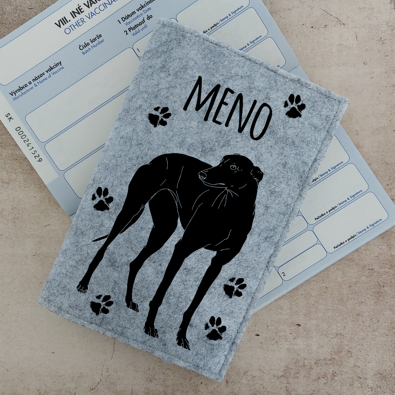 Obal na očkovací preukaz (petpass) greyhound 