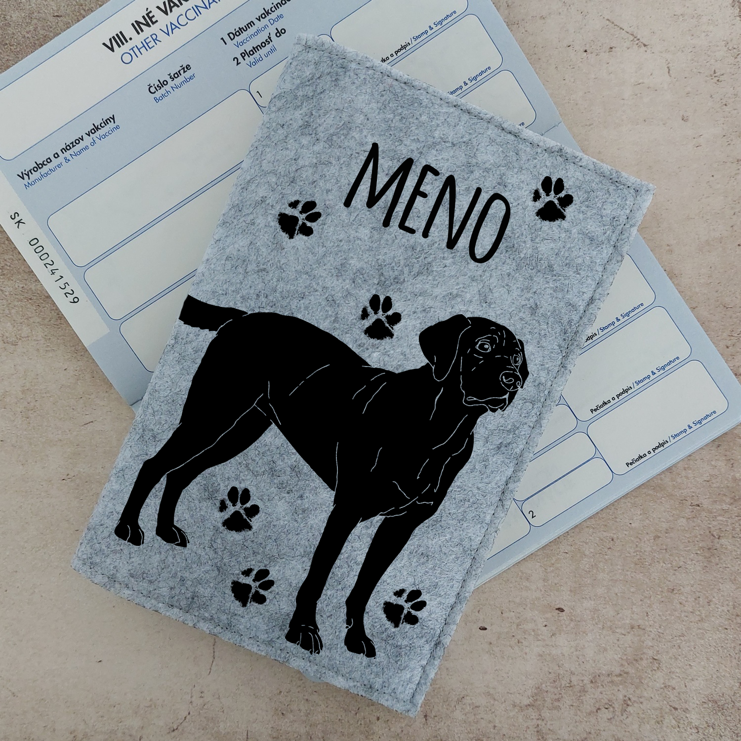 Obal na očkovací preukaz (petpass) labrador 