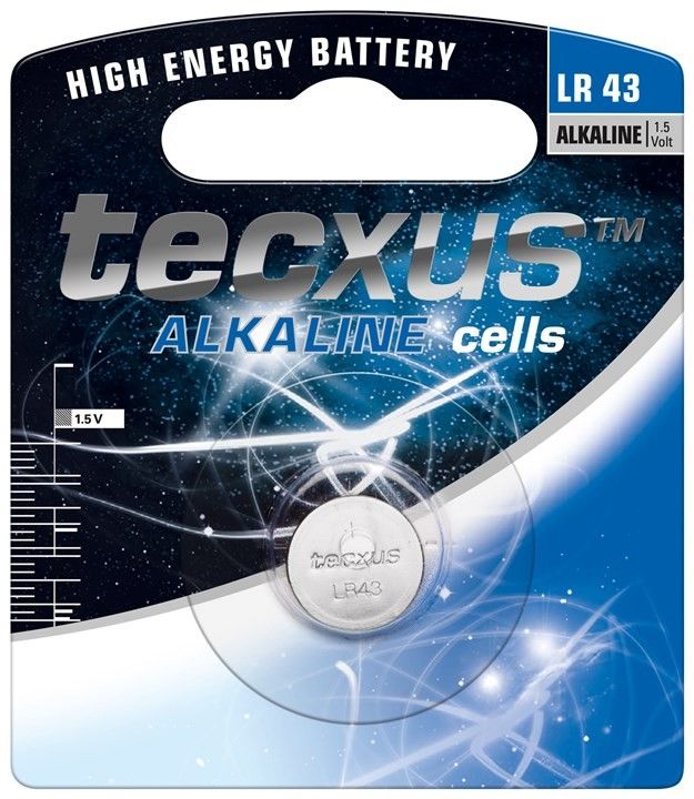 TECXUS Batéria alkalická; 1,5V; LR43,gombíková