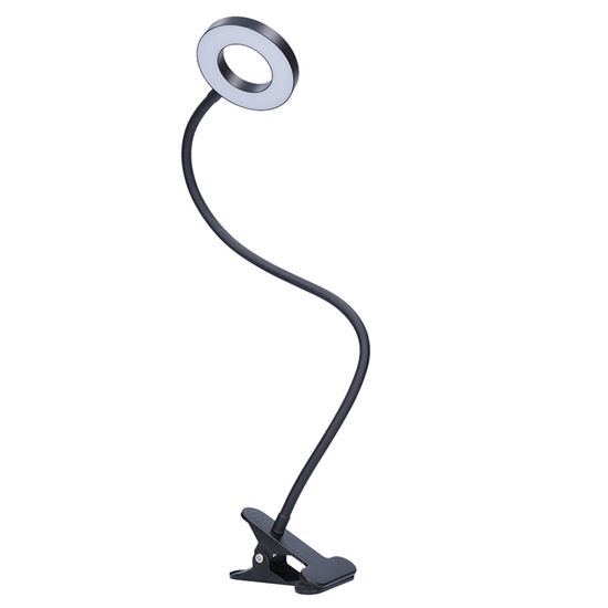 LED stmievateľná stolná lampička s klipom, 300lm, nastaviteľná teplota svetla, USB