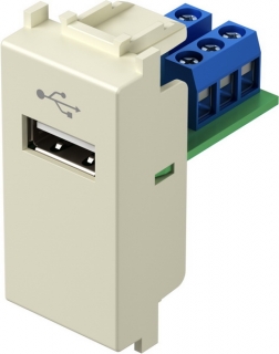 USB zásuvka typu 1M, slonová kosť, KM51IW-U