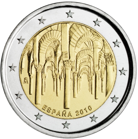 2 euro 2010 Španielsko cc.UNC, Historické centrum Córdoby