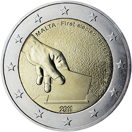 2 euro 2011 Malta cc.UNC, Volby zastupiteľov 1849