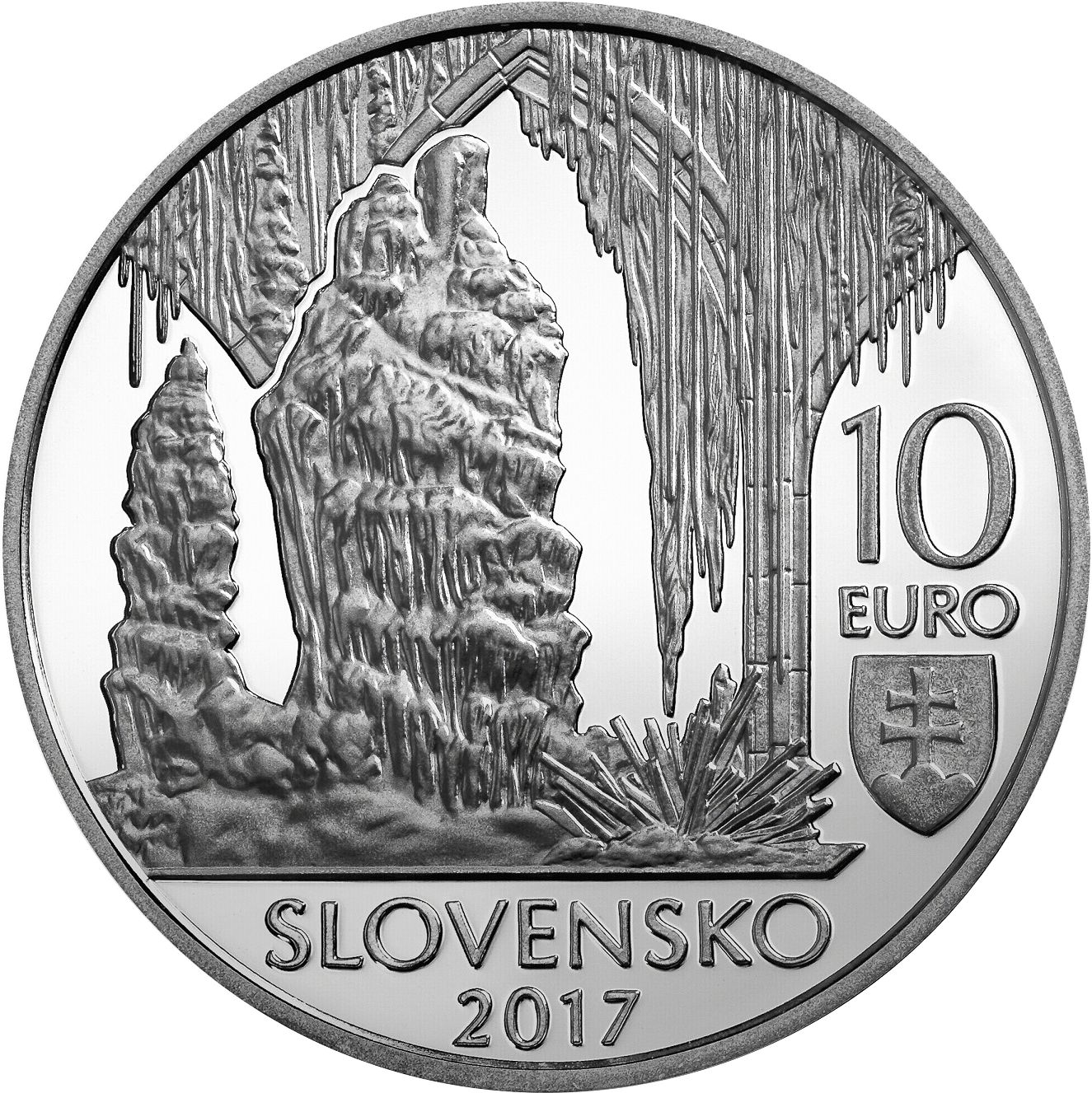10 euro 2017 Slovensko BK, Jaskyne Slovenského krasu