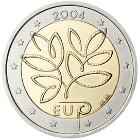2 euro 2004 Fínsko cc.UNC, rozšírenie Európskej únie