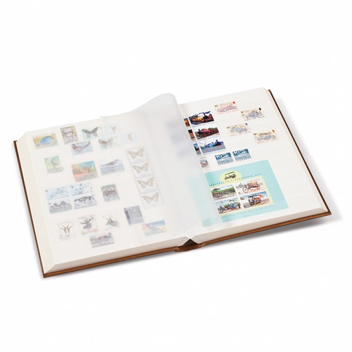 Album COMFORT A4 na známky, 32 bielych listov, vatovaný, zlatý (LP4/32GO)