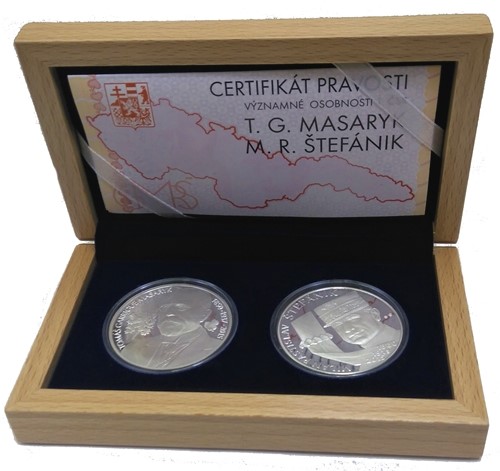 Strieborné medaily, Významné osobnosti 1. ČSR - M. R. Štefánik a T. G. Masaryk 