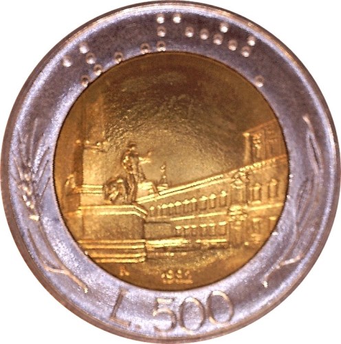 500 Lira 1985 Taliansko ob.UNC