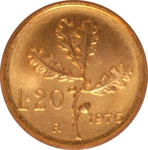 20 Lira 1972 Taliansko ob.UNC