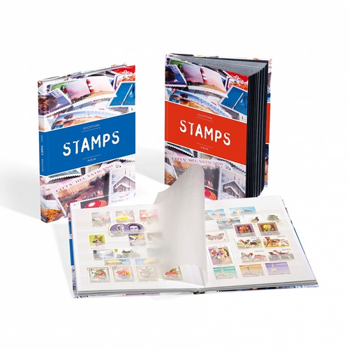 Album STAMPS A4 na známky, 16 čiernych listov, (STAMPS4/16BD) IN
