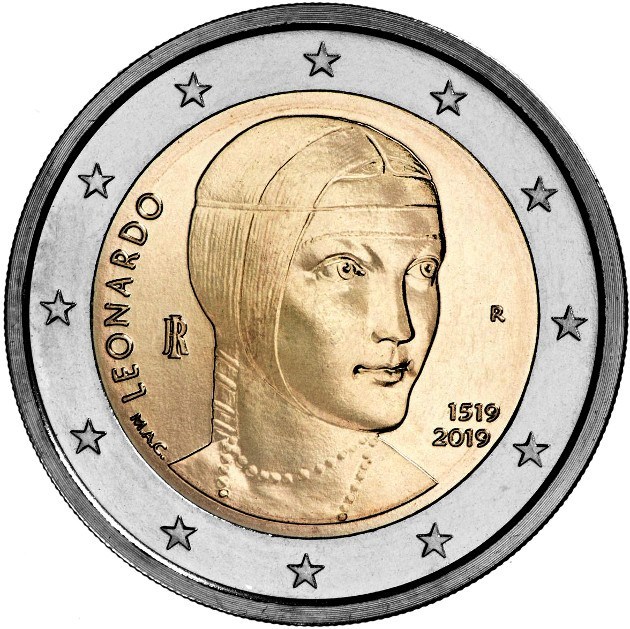 2 euro 2019 Taliansko cc. UNC Leonardo da Vinci