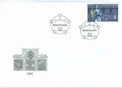 FDC 1993, Svätý Ján Nepomucký (FDC6)