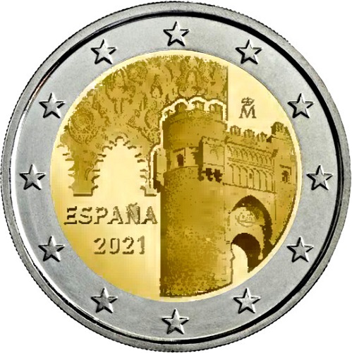 2 euro 2021 Španielsko cc.UNC, Toledo