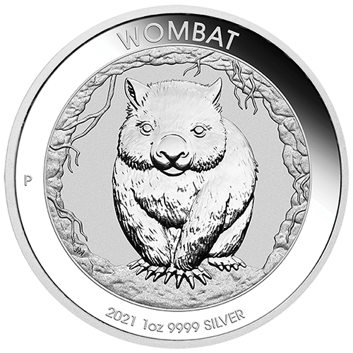 Dollar 2021 Austrália BU 1 Oz Ag Australian Wombat (X:4:5)