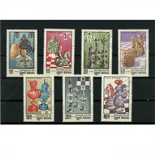Známky 1983 Guinea Bissau pečiatkované, Šach