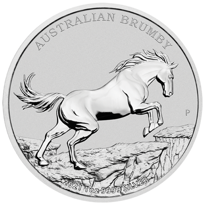 Dollar 2021 Austrália BU 1 Oz Ag, Australian Brumby