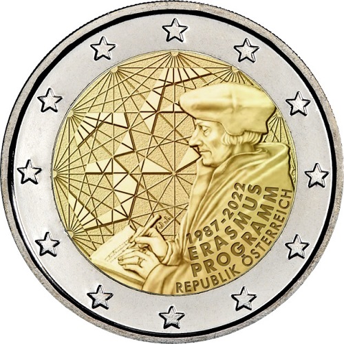 2 euro 2022 Rakúsko cc.UNC, Erasmus program