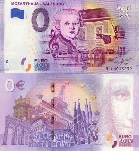 0 euro Souvenir 2019/2 Rakúsko UNC Mozarthaus - Salzburg