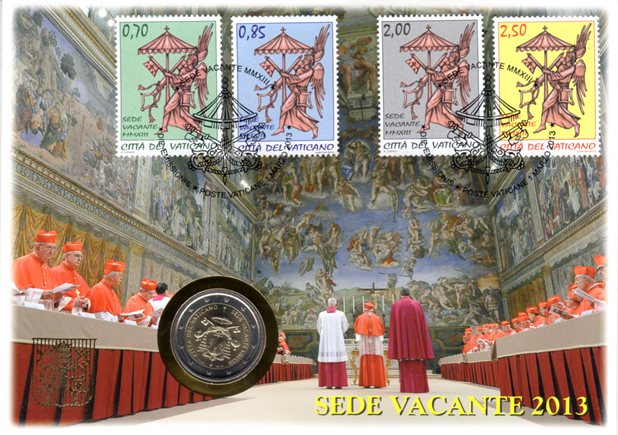 2 euro 2013 Vatikán BU numisbrief, Sede Vacante 