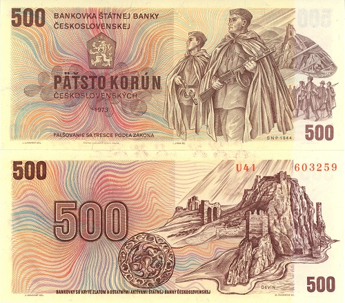 500 Korún 1973 Československo UNC séria U41