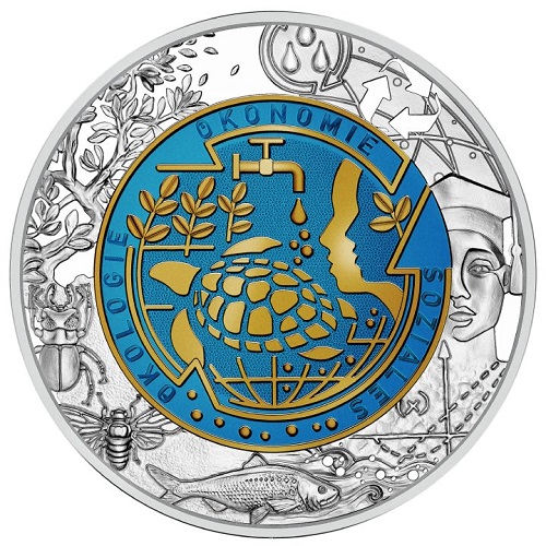 25 euro 2023 Rakúsko PROOF Niobium Series: Global Heating