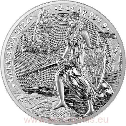 10 Mark 2022 Germania BU karta 2 Oz Ag Germania