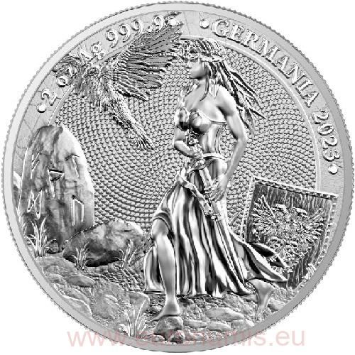 10 Mark 2023 Germania BU karta 2 Oz Ag Germania