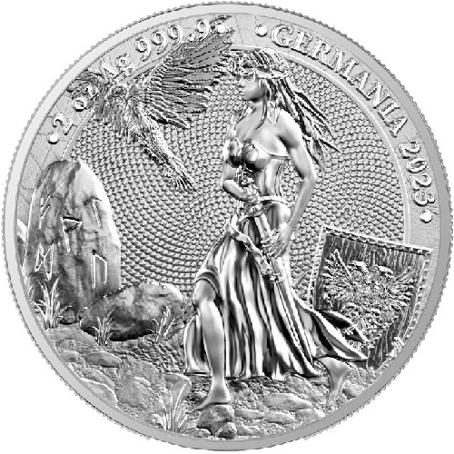 10 Mark 2023 Germania BU karta 2 Oz Ag Germania