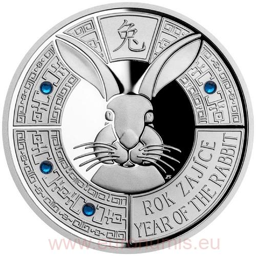 2 Dollars 2023 Samoa PROOF 1 Oz Ag Year of the Rabbit
