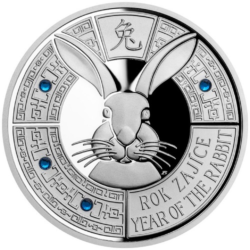 2 Dollars 2023 Samoa PROOF 1 Oz Ag Year of the Rabbit