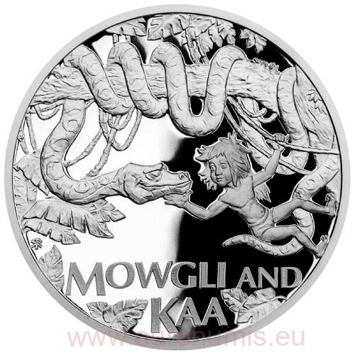 Dollar 2022 Niue PROOF 1 Oz Ag Mowgli and Snake Kaa 