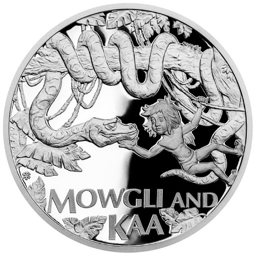 Dollar 2022 Niue PROOF 1 Oz Ag Mowgli and Snake Kaa 