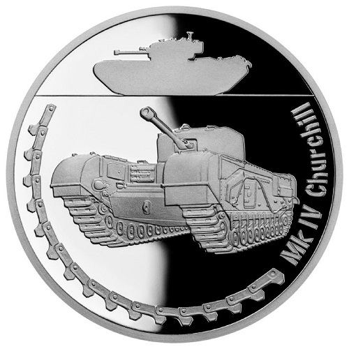 Dollar 2023 Niue PROOF karta 1 Oz Ag Mk IV Churchill 
