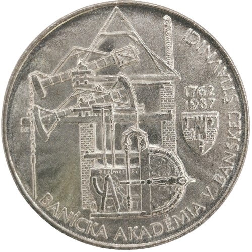 100 Korún 1987 Československo BK, Banícka akadémia v Banskej Štiavnici