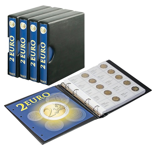 Albumy KARAT, ilustrované s kazetou, na 2 euro mince, 1-5 diel (S1118-SET)