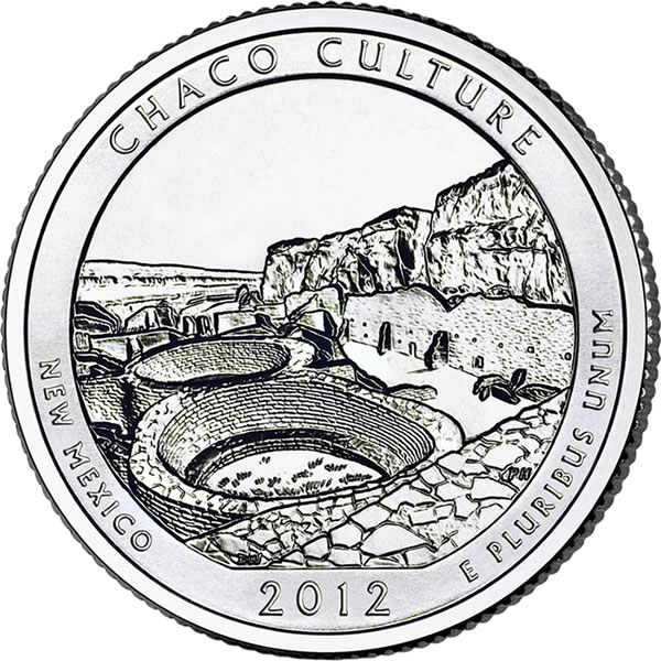 Quarter Dollar 2012 S USA UNC Chaco Culture