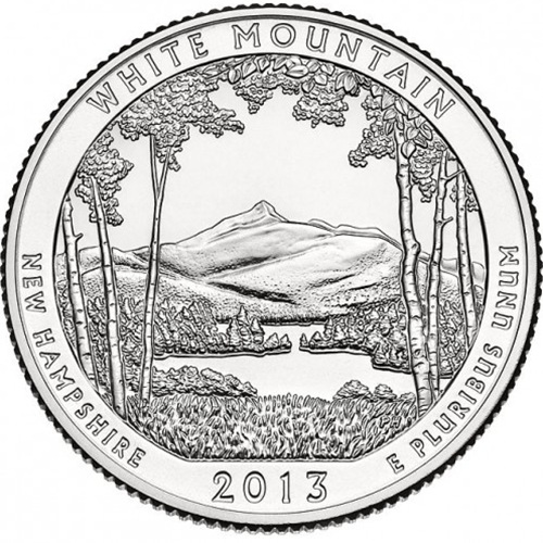 Quarter Dollar 2013 S USA UNC, White Mountain