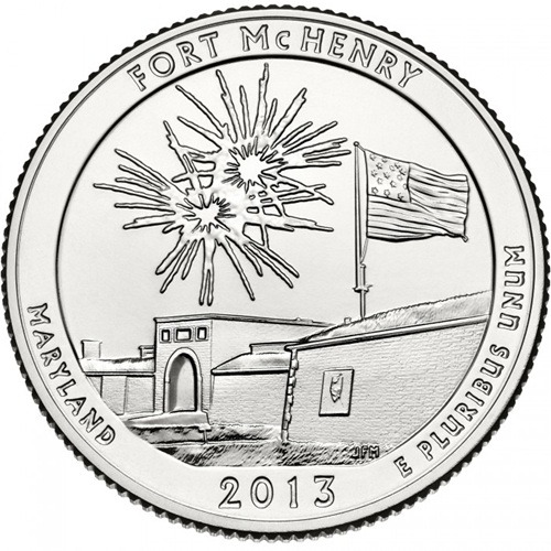 Quarter Dollar 2013 P USA UNC, Fort McHenry