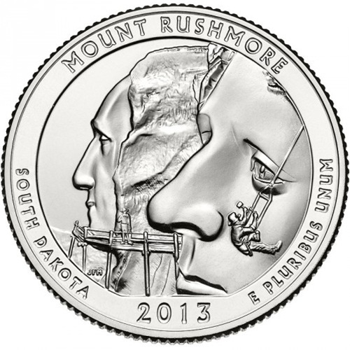 Quarter Dollar 2013 P USA UNC, Mount Rushmore