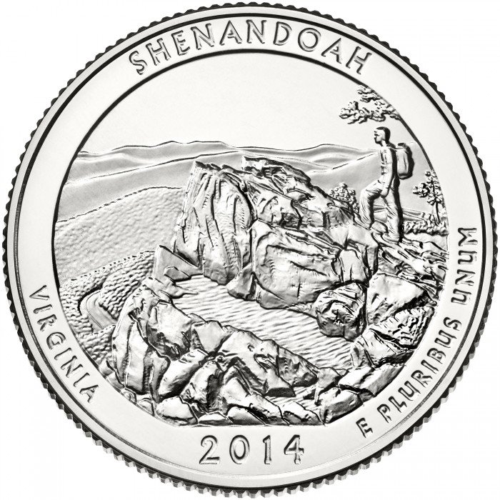 Quarter Dollar 2014 S USA UNC, Shenandoah